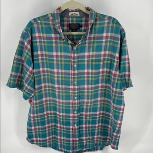 Pendleton Multicolor Plaid Button Down Shirt faded